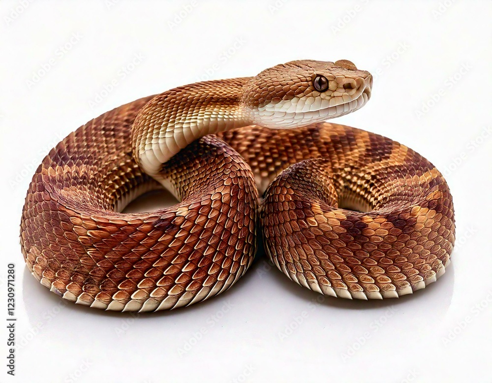 Fototapeta premium Crotalus atrox, western diamondback rattlesnake or Texas diamond-