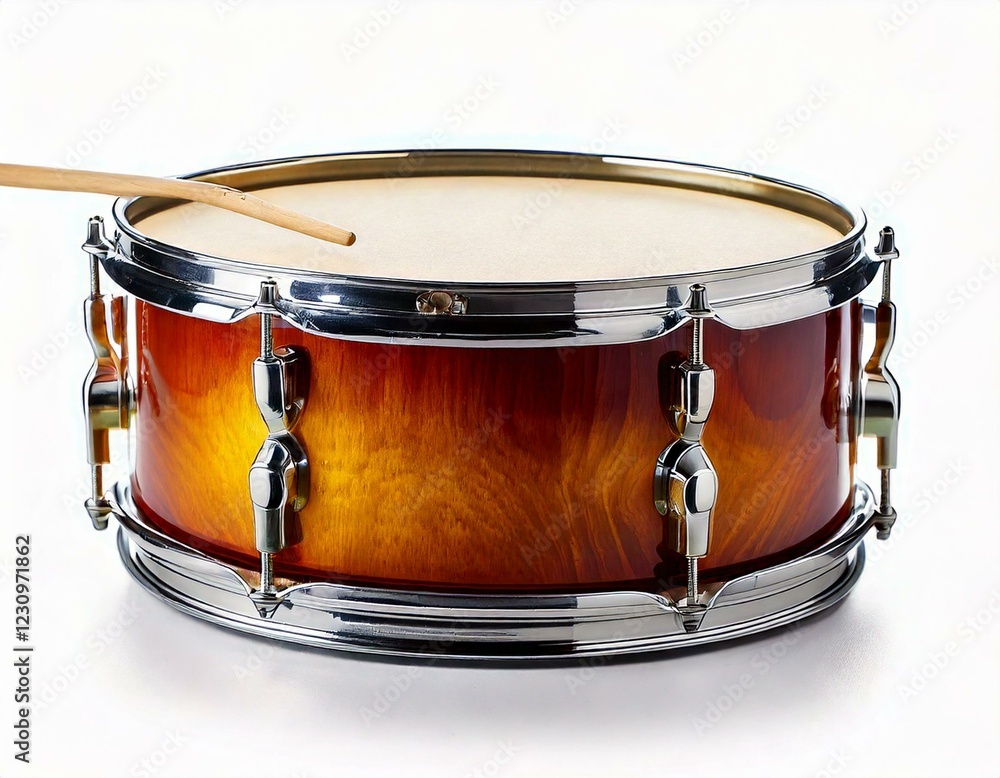 Obraz premium drum isolated on white background 