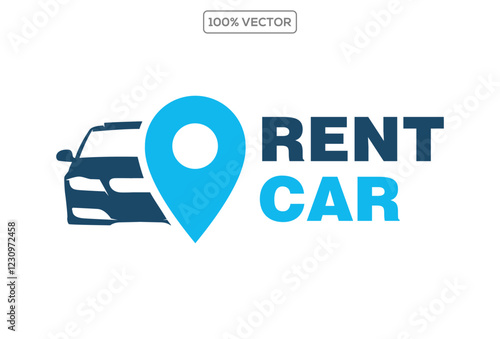 Vector logo for a car rental auto logo
