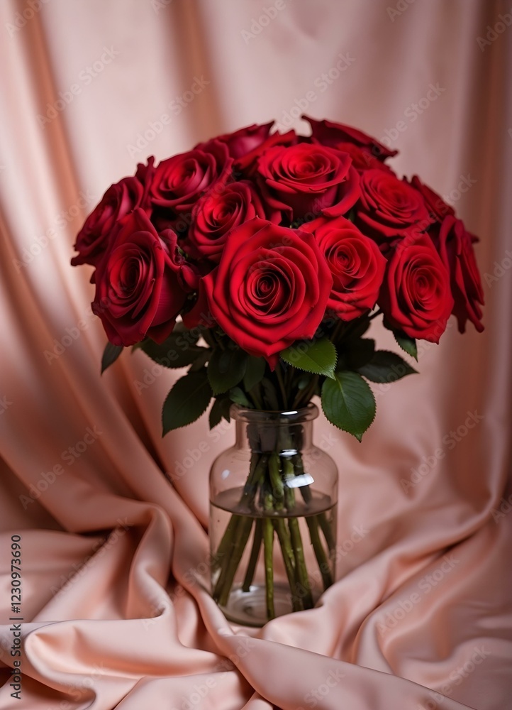 Obraz premium Romantic Red Roses for Valentine's Day