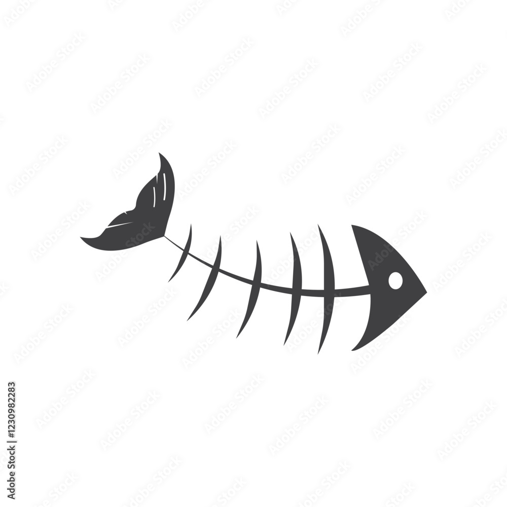 Fototapeta premium Bone fish icon