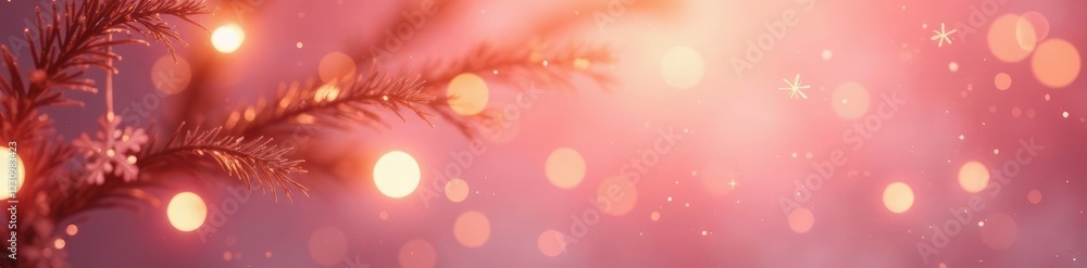 Sparkling rose gold bokeh adds a touch of elegance, Soft Pink Hues, Minimalist Holiday Decor Sparkling rose gold bokeh adds a touch of elegance, Soft Pink Hues, Minimalist Holiday Decor