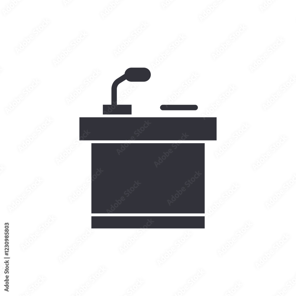 Podium speech solid icons, minimalist vector illustration ,simple transparent graphic element .Isolated on white background Podium speech solid icons, minimalist vector illustration ,simple transparent graphic element .Isolated on white background