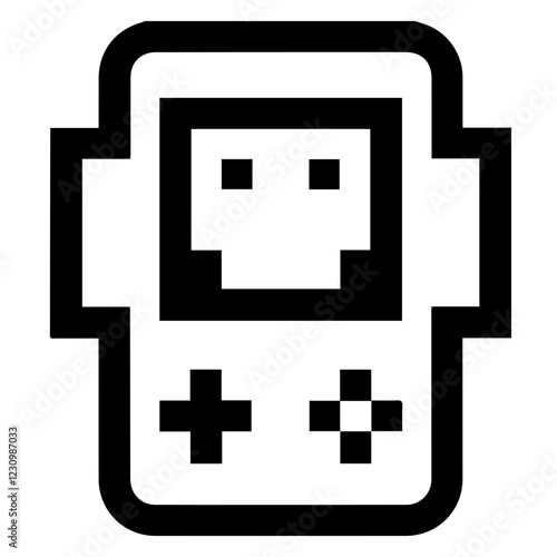 game pad icon outline style photo