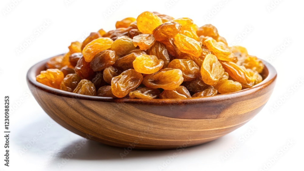 Golden Raisins Bowl, Closeup Food Photography, Dried Fruit Still Life, Healthy Snack Image Golden Raisins Bowl, Closeup Food Photography, Dried Fruit Still Life, Healthy Snack Image