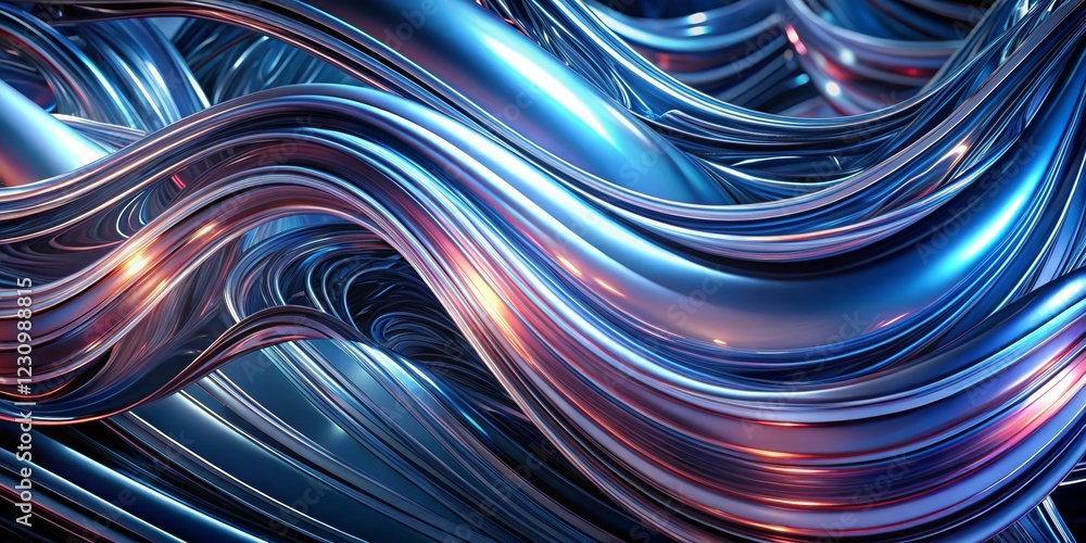 Abstract Metallic Wave Background Abstract Metallic Wave Background