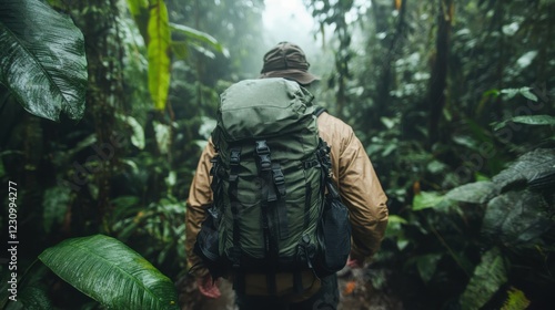 Wallpaper Mural Exploring a lush forest pathway on a tranquil hiking adventure Torontodigital.ca