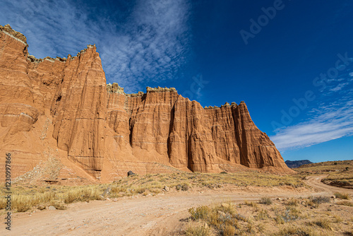 Spectacular landscape view at Cathederal valley in Utah. photo