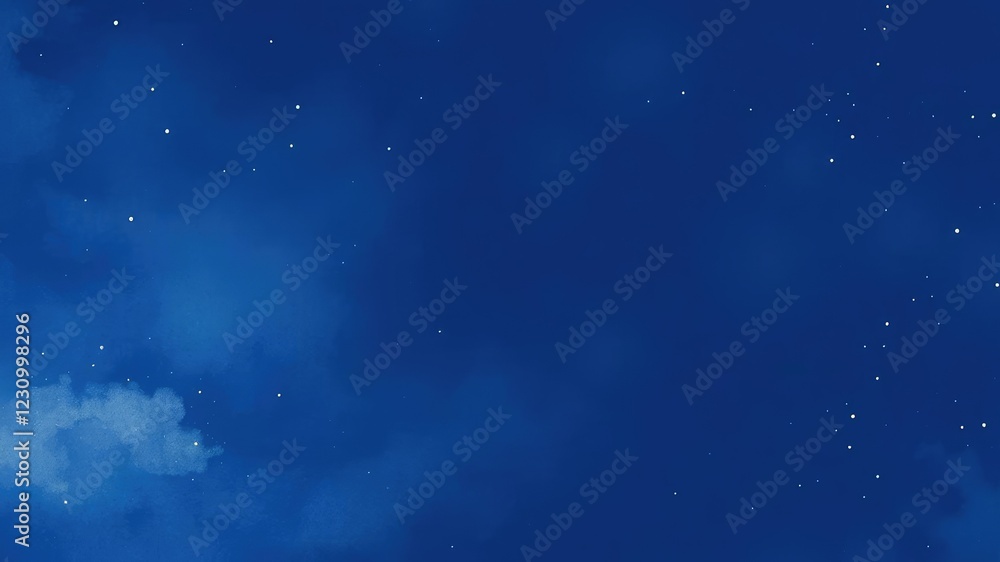 Obraz premium Softly blended watercolor splatters create a dreamy, ethereal effect on a dark blue background, evoking the mystery of space travel, watercolor, astronomy, texture