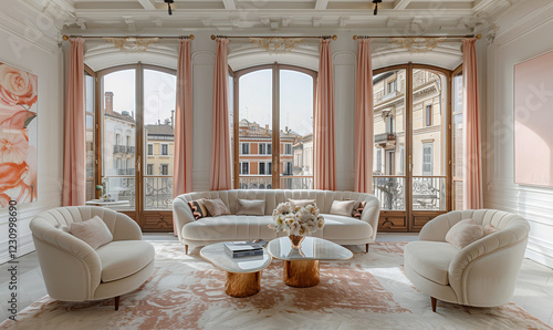 Italian Furniture. Classic Living Room Interior Design in Venezia
