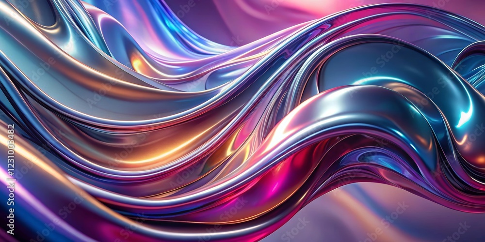 Abstract iridescent fluid waves Abstract iridescent fluid waves