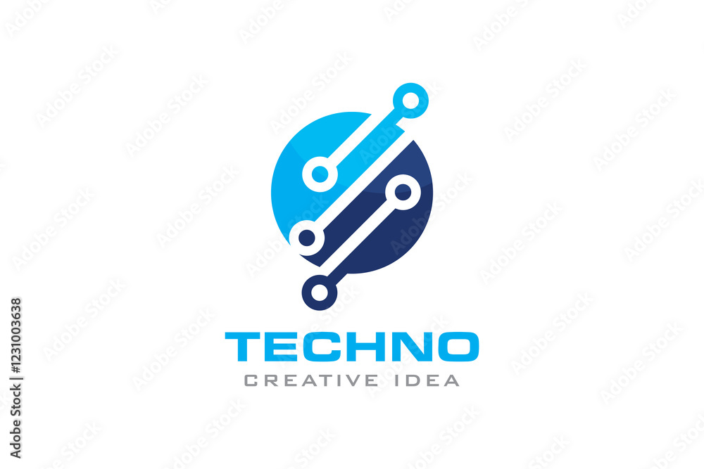 Creative Abstract Technology Concept Logo Design Template Creative Abstract Technology Concept Logo Design Template