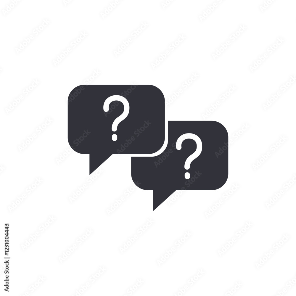 Question chat solid icons, minimalist vector illustration ,simple transparent graphic element .Isolated on white background Question chat solid icons, minimalist vector illustration ,simple transparent graphic element .Isolated on white background
