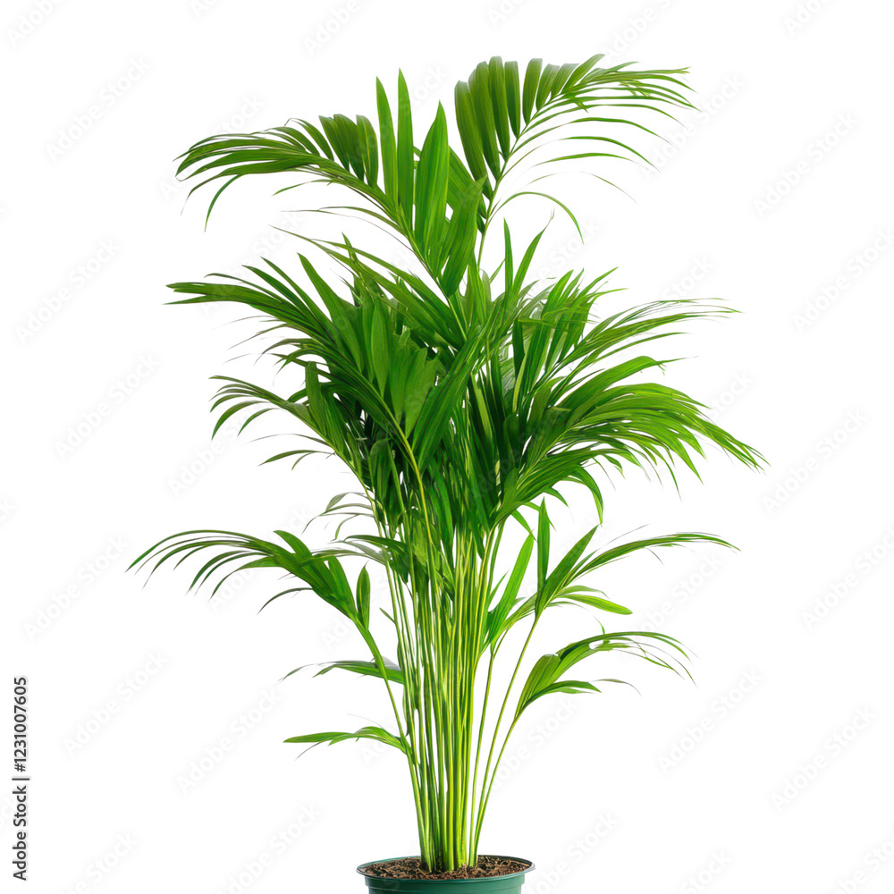 Lush Green Indoor Plant with Vibrant Leaves in White Pot Lush Green Indoor Plant with Vibrant Leaves in White Pot