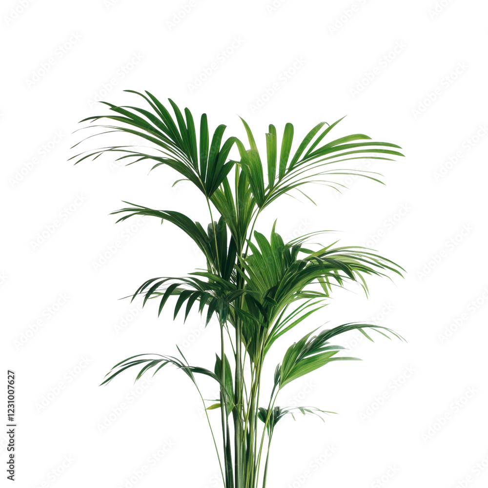 Lush Green Tropical Plant with Fronds and Vibrant Leaf Structure Lush Green Tropical Plant with Fronds and Vibrant Leaf Structure