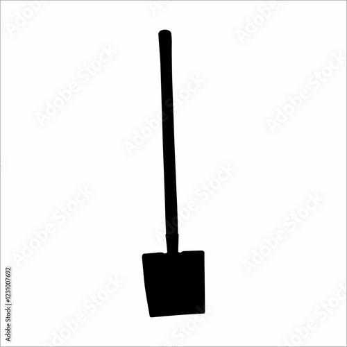 silhouette of a shovel