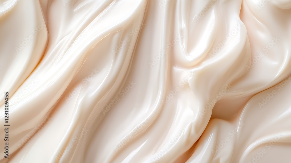 Fototapeta premium Creamy Beige Cosmetic Texture Swirls