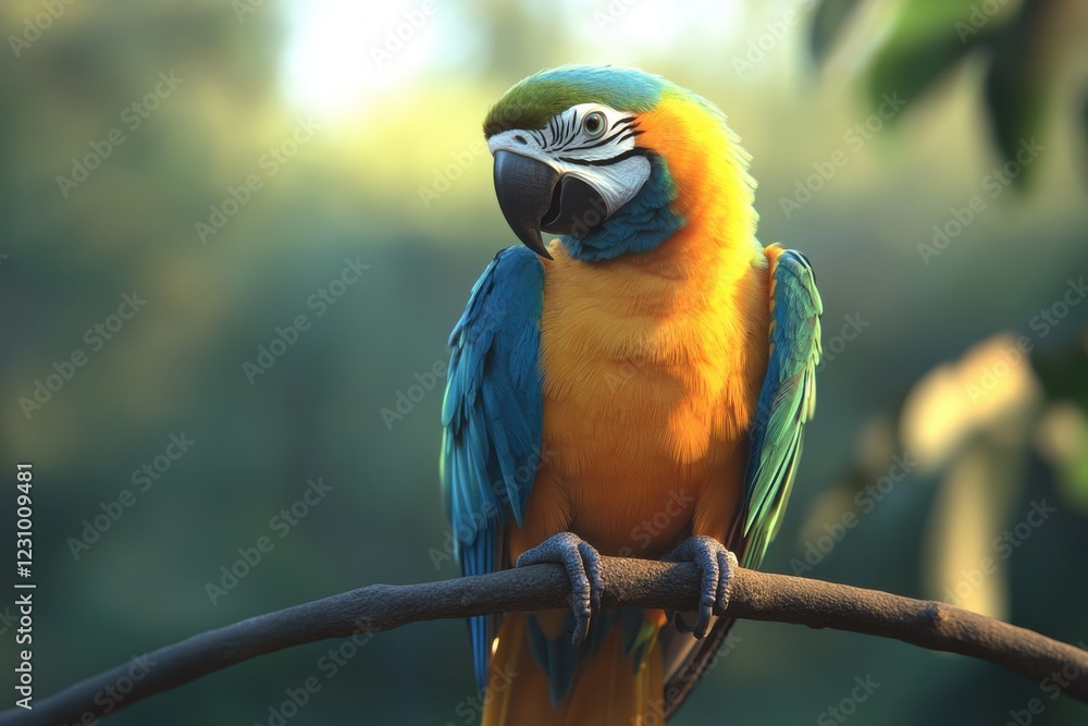 Obraz premium blue and yellow macaw ara