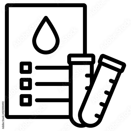 피 검사 결과지 아이콘