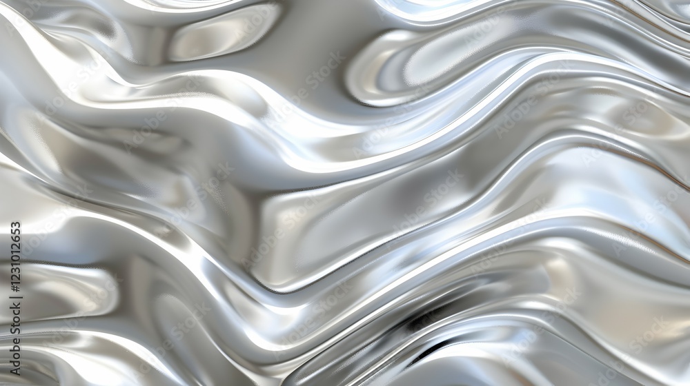A smooth, reflective surface with flowing waves, creating a dynamic and modern appearance. A smooth, reflective surface with flowing waves, creating a dynamic and modern appearance.