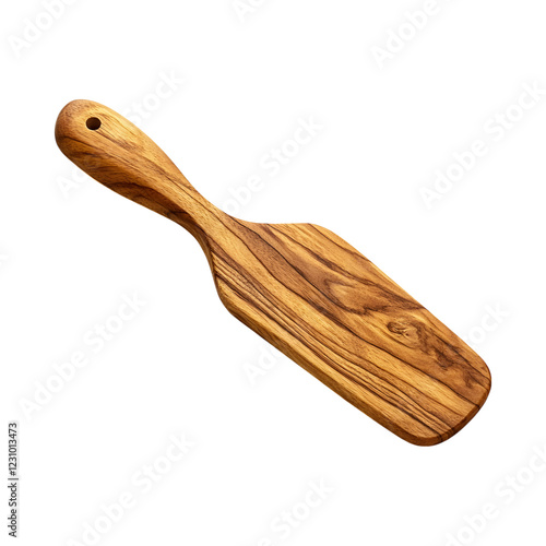 Stylish Wooden Dough Scraper Isolated on Transparent Background photo