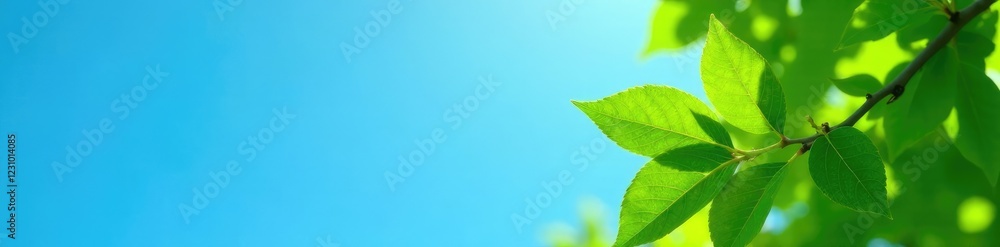 Fresh green leaves of Streblus asper against a bright blue sky background, green, greenery, tree Fresh green leaves of Streblus asper against a bright blue sky background, green, greenery, tree