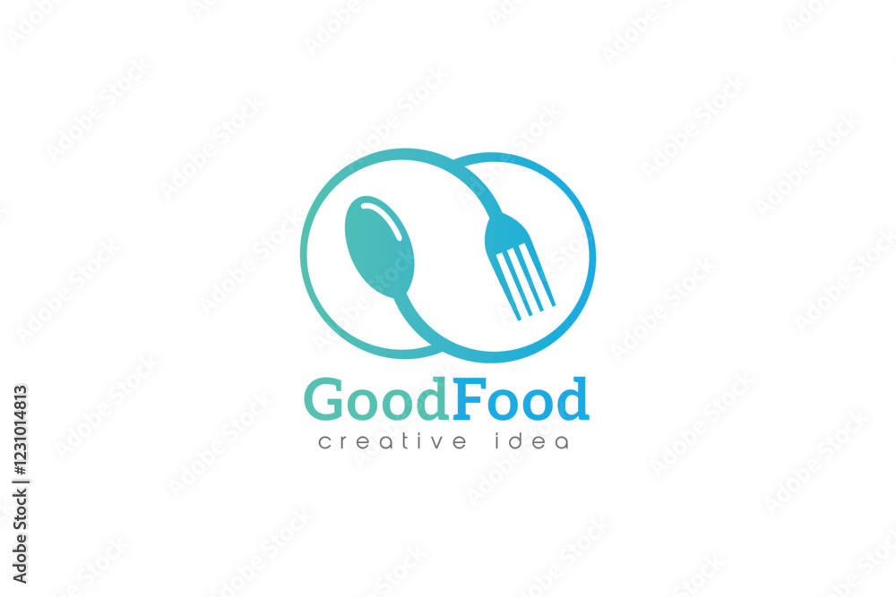 Fototapeta premium Creative Restaurant Concept Logo Design Template