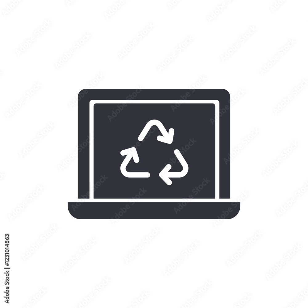 Recycle device solid icons, minimalist vector illustration ,simple transparent graphic element .Isolated on white background Recycle device solid icons, minimalist vector illustration ,simple transparent graphic element .Isolated on white background