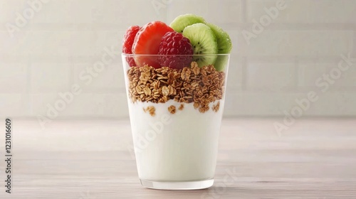 Yogurt Parfait with Granola and Berries photo