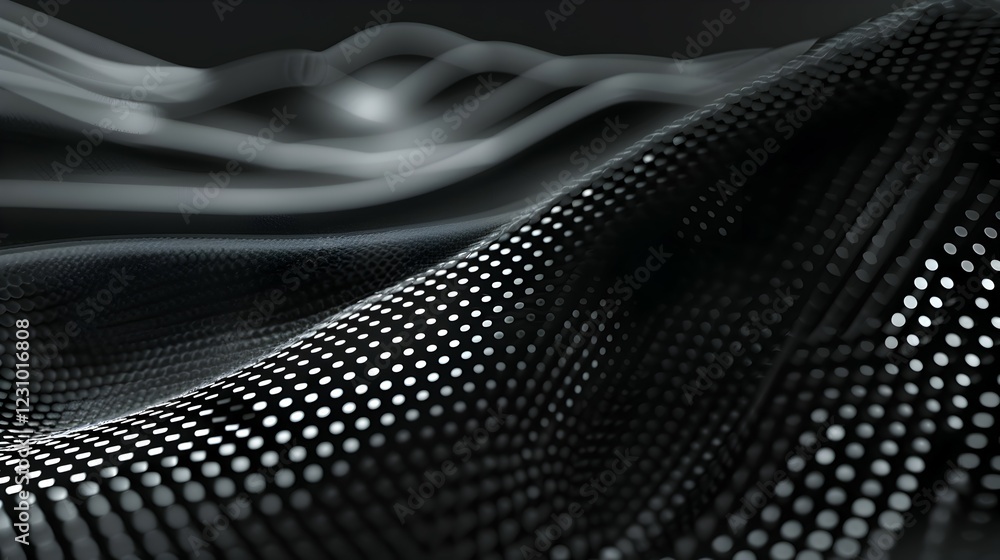 Abstract representation of waves with a dotted pattern and smooth gradients. Abstract representation of waves with a dotted pattern and smooth gradients.