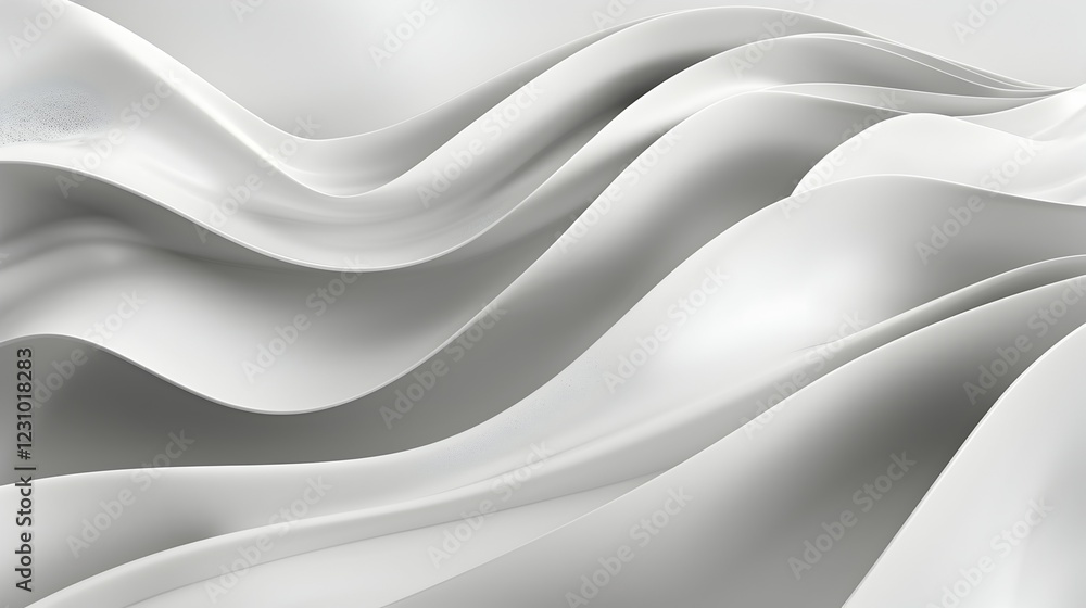 Abstract waves of white fabric create a smooth, flowing texture with soft shadows. Abstract waves of white fabric create a smooth, flowing texture with soft shadows.