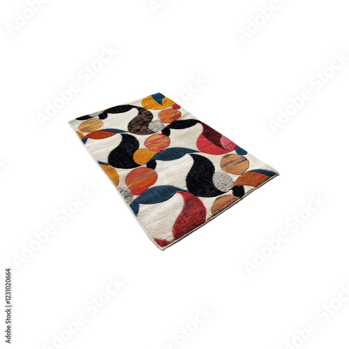 Colorful Geometric Pattern Area Rug with Abstract Design photo