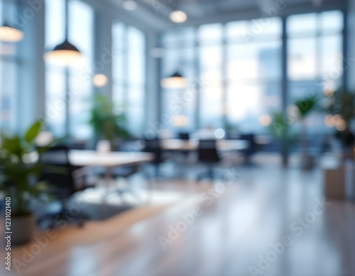 Wallpaper Mural Modern Office Space Blurred Background Image Torontodigital.ca