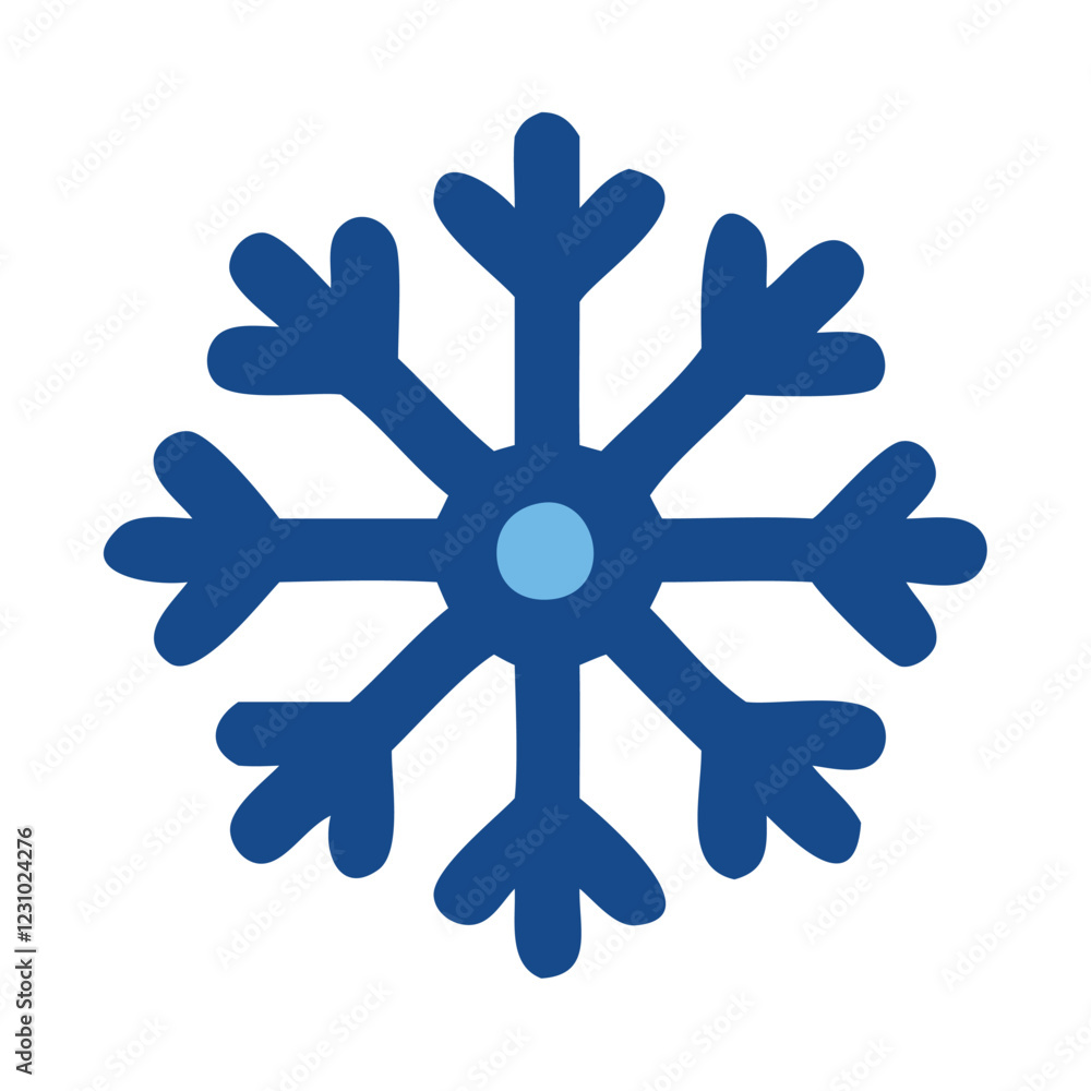 Large detailed snowflake winter icon Large detailed snowflake winter icon