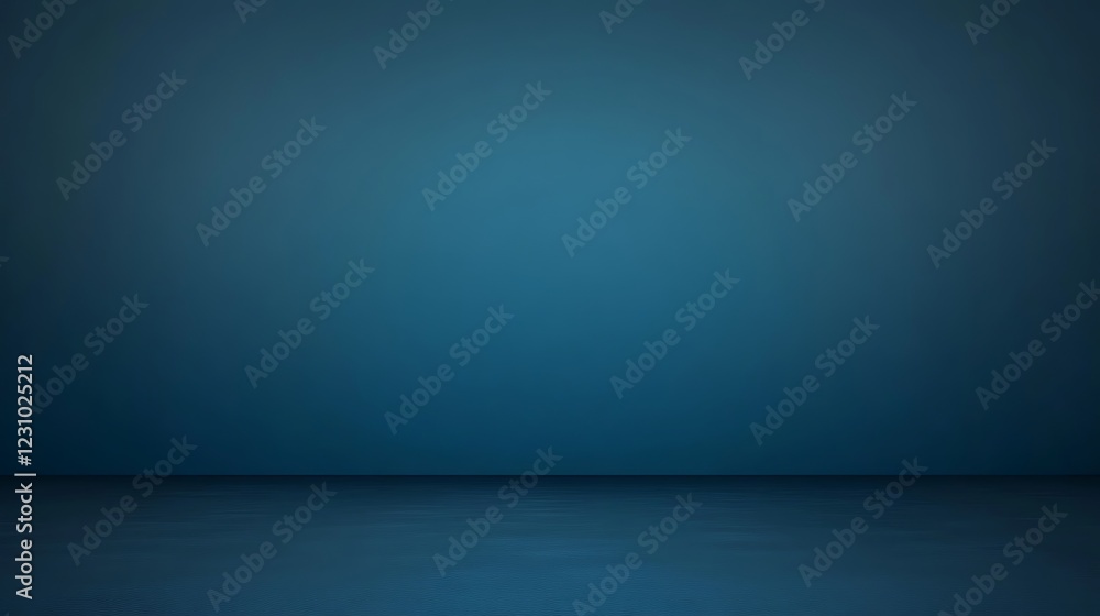 Deep Blue Gradient Background Studio Scene Deep Blue Gradient Background Studio Scene