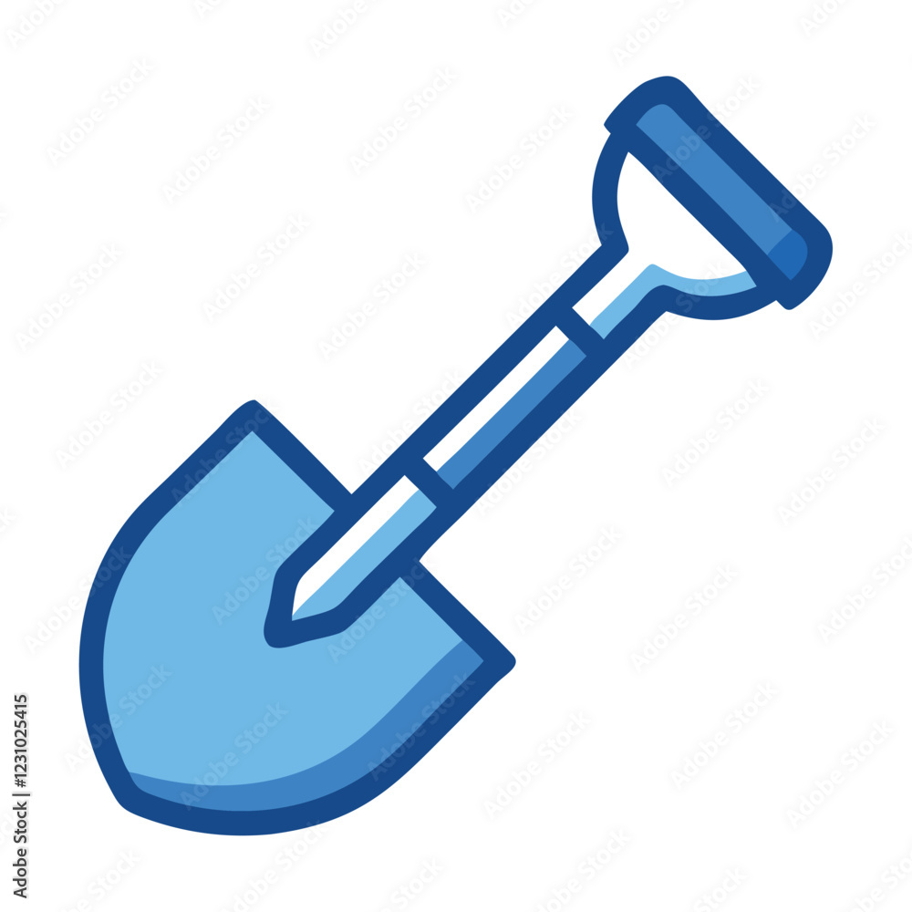 Winter snow shovel digging equipment icon Winter snow shovel digging equipment icon
