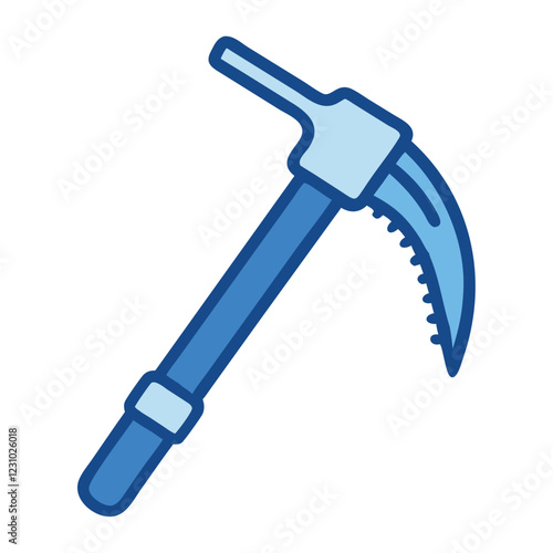 Ice pick mountaineering gear for winter climbing illustration