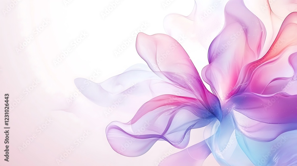 Abstract Pastel Flower Soft Hues Design Abstract Pastel Flower Soft Hues Design