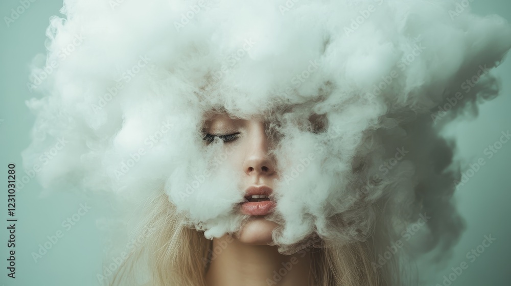 Dreamlike visions entwined in a clouded embrace Dreamlike visions entwined in a clouded embrace