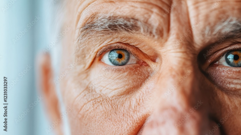 Wisdom reflected in the gentle gaze of an elderly soul Wisdom reflected in the gentle gaze of an elderly soul