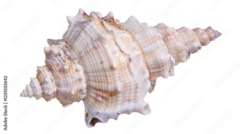 A Captivating Image of a Beautiful Conch Shell. This unique and eye - catching marine mollusk shell, with its spiral shape and intricate patterns A Captivating Image of a Beautiful Conch Shell. This unique and eye - catching marine mollusk shell, with its spiral shape and intricate patterns