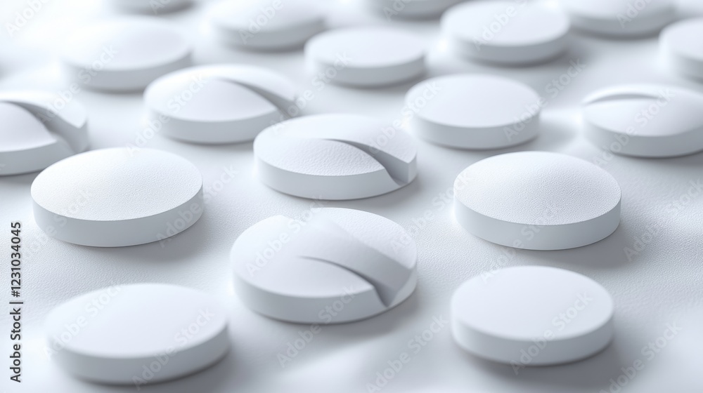 Close-up of white pill Close-up of white pill