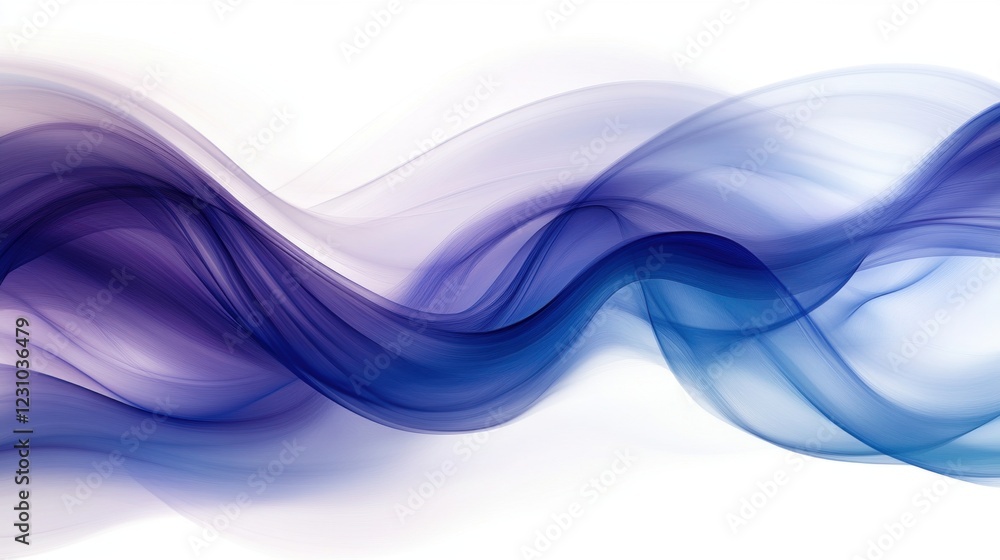 Ethereal Flow of Purple and Blue Waves on a Soft Background Ethereal Flow of Purple and Blue Waves on a Soft Background
