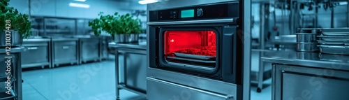 Explore the intricate baking process in a high-tech commercial kitchen.