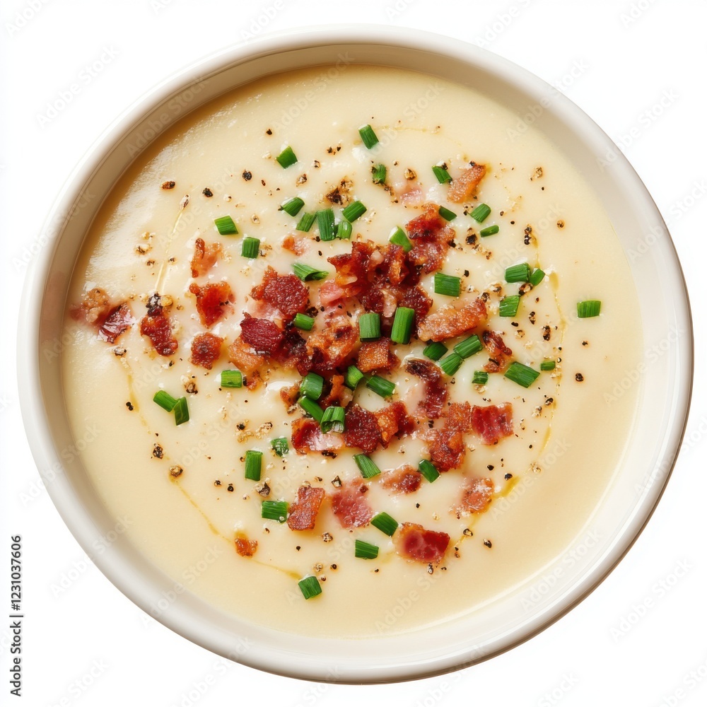 velvety low-carb cauliflower soup garnished