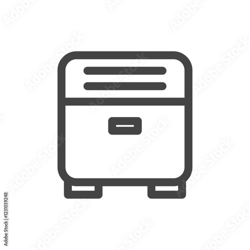 線画日用品家電関連の単品アイコン　空気清浄機