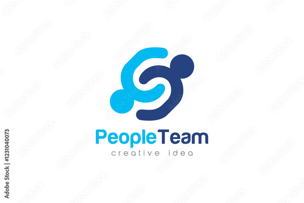 Creative Teamwork Concept Logo Design Template Creative Teamwork Concept Logo Design Template