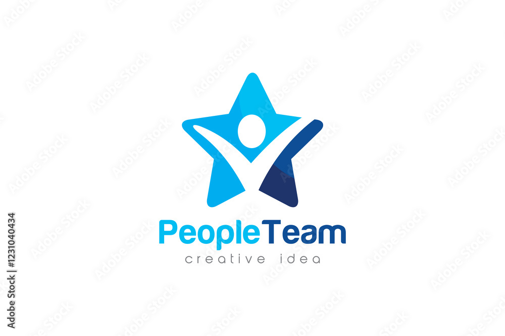 Creative Teamwork Concept Logo Design Template Creative Teamwork Concept Logo Design Template