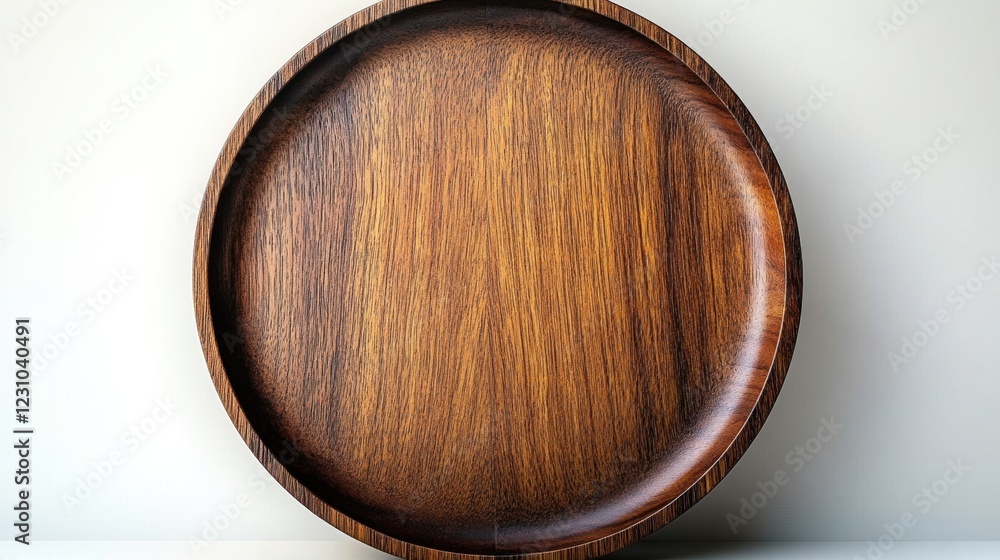 Elegant Round Wooden Plate with Smooth Finish for Food Presentation Elegant Round Wooden Plate with Smooth Finish for Food Presentation