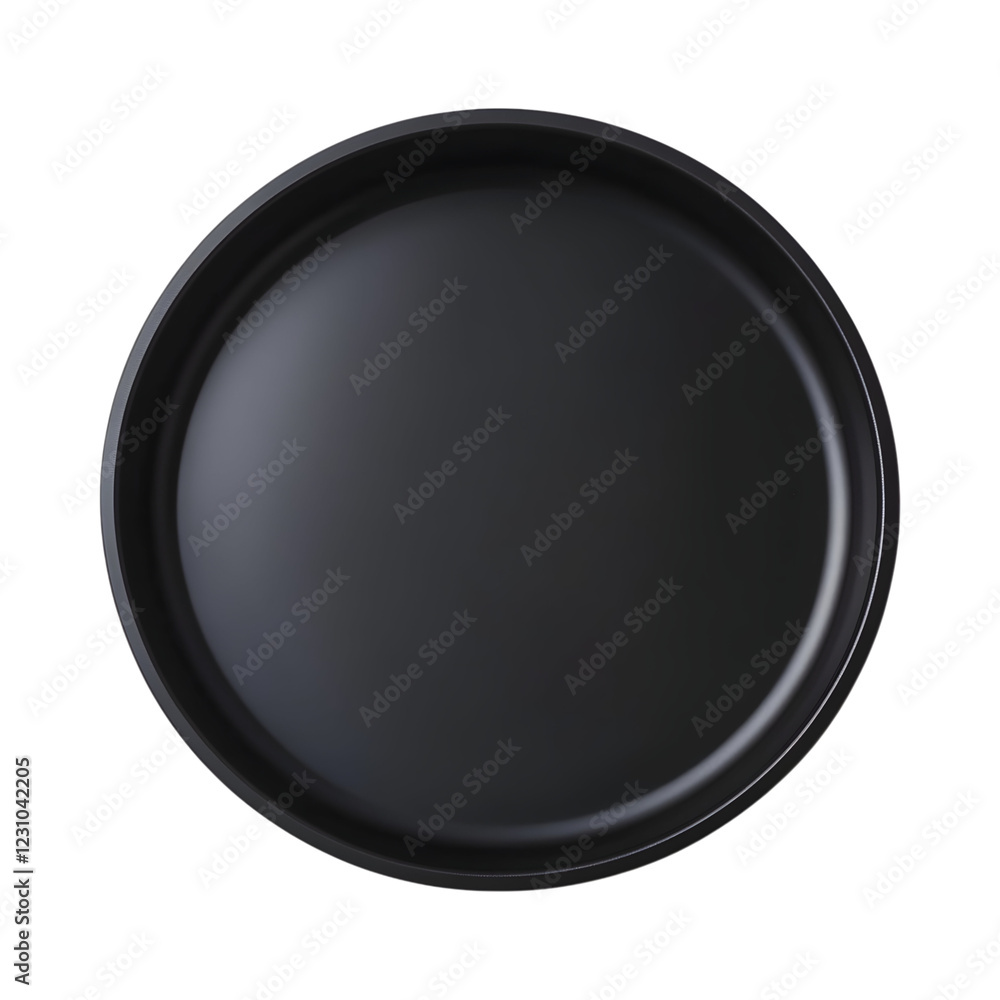 Premium Silicone Round Cake Pan on Black Plate Isolated on Transparent Background Premium Silicone Round Cake Pan on Black Plate Isolated on Transparent Background